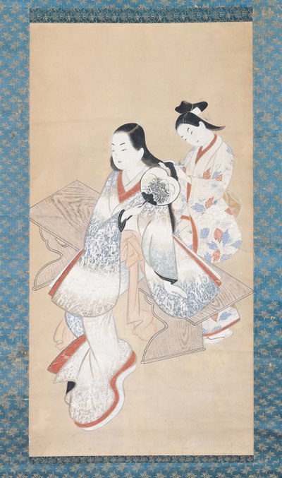 El peinado de la cortesana, c.1700-14 de Ando Kaigetsudo